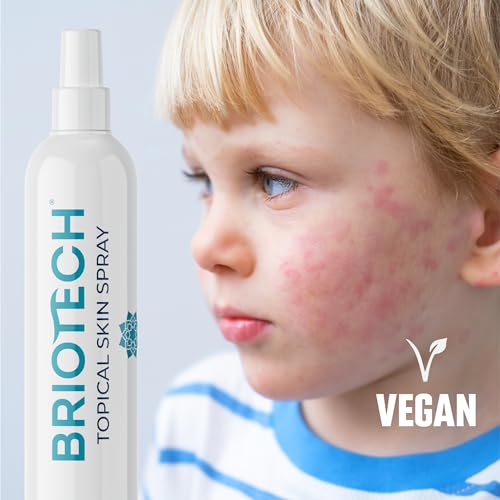 BRIOTECH Topical Skin Spray, Hypochlorous Acid Spray for Body & Face, Eyelid Cleanser, HOCl Facial Mist, Support Against Irritation, Calm Redness, Soothe Foot & Scalp, 8 fl oz ea, 2 ct