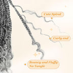 Goddess Box Braids Crochet Hair 10 Inch Boho Crochet Box Braids, 9 Packs Boho Box Braids Crochet Hair For Black Women Pre Looped Box Braids Crochet Hair (10Inch 9 Packs,TGrey)