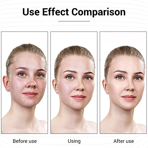 L E D Face Mask Light Therapy, 7 Colors L E D Light Therapy Mask, Red & Blue Light Therapy for Face, Light Mask for Skin Care, Portable Rechargeable