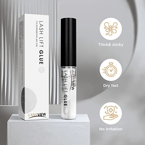 LASHVIEW Lash Lift Glue, Eyelash Perm Glue,Lash Lift Adhesive,Eyelash Lift Glue,Lash Perm Glue,No Irritation and Odorless,5ML.