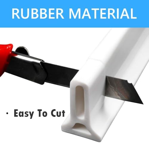Duzzy 67 Inch Collapsible Shower Water Dam Shower Stopper Barrier and Retention System and Keeps Water Inside Threshold Dry and Wet Separation Suitable for Bathroom and Kitchen