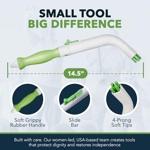 FreedomWand Multipurpose Toilet Aids - Wiping Aid Toileting for Women & Men, Butt Wiper Tool, Toilet Assist Device and Paper Extender, Ideal for Elderly, Disabled and Post Surgery Use - 14.5" Inch