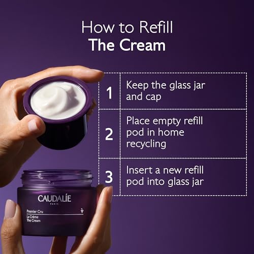 Caudalie Premier Cru Anti-Aging Cream Moisturizer, Refillable - 50 ml