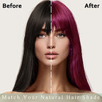 Coconut Grape Instant Hair Color Shampoo - Long-lasting Red Dye for All Hair Types, 3-in-1 Formula for Women & Men