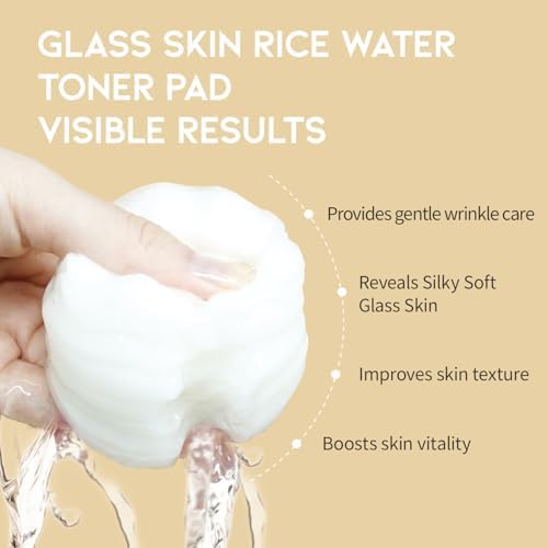 Toner Pads for Dry Dull Sensitive Skin Korean, #OOTD Retinol Ceramides Strengthen Skin Barrier Smoothing Hydrating, Toner Pad 70Pads 4.05oz 120ml