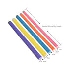 30 Pieces 9.45 Inch Flexible Hair Curling Rods Soft Foam Hair Curlers Rollers No Heat Bendable Curling Rods for Short Medium Long Hair (5 Colors)