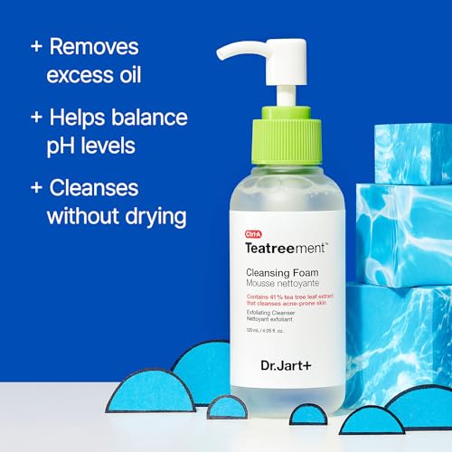 Dr.Jart+ Teatreement Cleansing Foam Face Wash for Oily Skin | Korean Skin Care, 4.05 Fl Oz