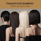 Fvquhvo Red Hair Dye Shampoo 3 in 1, Argan Oil Instant Hair Color Shampoo, Long Lasting Red Hair Shampoo, Semi-Permanent Red Hair Dye, Shampoo Hair Dye Easy to Use (Red Wine)
