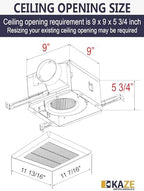SNP100 | 100 CFM | 0.8 Sone | No Attic Access Required Bathroom Ventilation Exhaust Extractor Fan