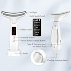 Red Light Therapy for face,Facial Massager,Skin Care Tool,for Anti-Aging, at Home,Lifting and Tightening Sagging Skin (Pearl White)