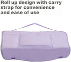 EVERYDAY KIDS Nap Mat with Removable Pillow - Lavender - Carry Handle with Straps Closure, Rollup Design, Soft Microfiber for Preschool, Daycare, Travel Sleeping Bag - Ages 3-6 Years
