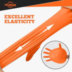 TitanFlex Heavy Duty Nitrile Gloves, 6 Mil Orange Raised Diamond Texture, Mechanic Disposable Gloves Latex Free Powder Free