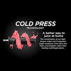 Ninja JC151 NeverClog Cold Press, Powerful Slow Juicer with Total Pulp Control, Stainless Steel, Wood Charcoal