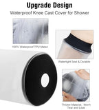 Knee Cast Cover for Shower, Waterproof Bandage Cast Protector for Knee Replacement Surgery, Wound, Burns Reusable Watertight Protection