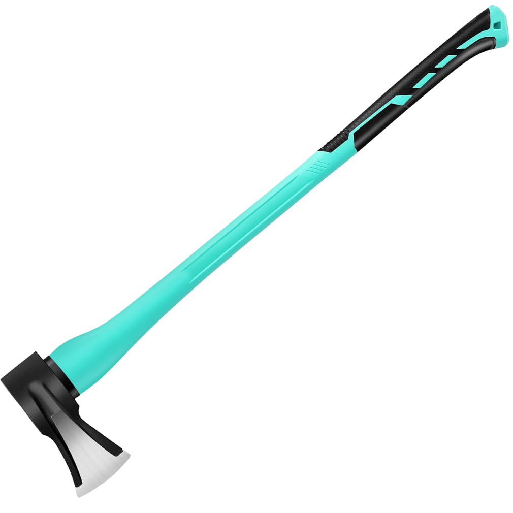 36" Splitting Axe, Chopping Axe|Splitting Maul for Firewood,|6.8Lbs Heavy Duty Forged Carbon Steel, Fiberglass Composite Handle & Ergonomic Anti-Slip Grip