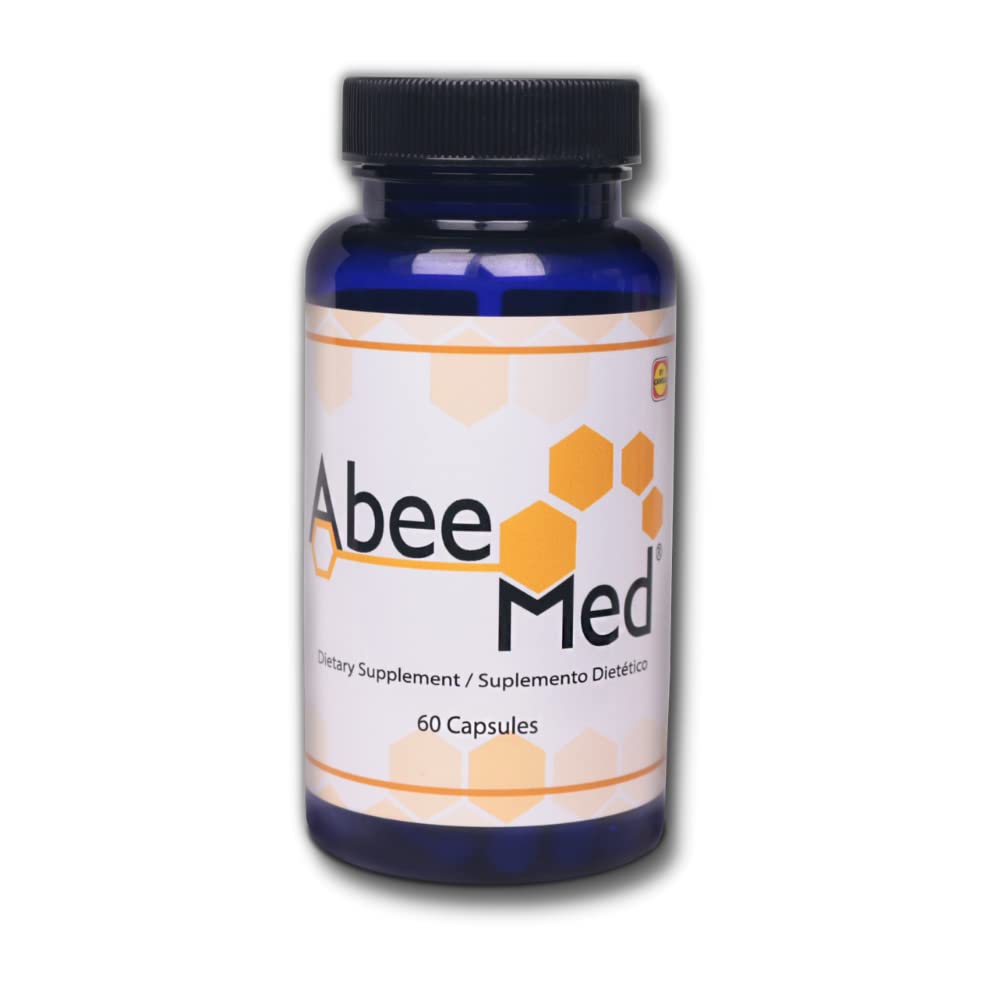 ABEE MED Natural Supplement 60 Capsules + Cream 2 oz - Bee Venom Apitoxin - Pain Support - Inflammation - Mobility