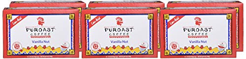 Puroast Low Acid Coffee| Vanilla Single Serve Pods | Medium Roast | High Antioxidants & High pH |No Bitter Aftertaste | Reduced Heartburn & GERD Friendly | 72 Count - Compatible with Keurig Brewer