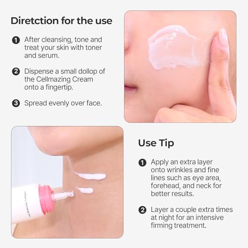 Torriden CELLMAZING Collagen Firming Cream 60ml (2.02 fl.oz.) | Improving Saggy Pore and Wrinkle | 5D Collagen Complex, Amino Acid Complex, Peptide