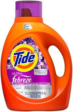 Tide Plus Febreze Freshness HE Turbo Clean Liquid Laundry Detergent, Spring & Renewal Scent, 105 fl oz, 74 loads (Packaging may vary)