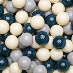 GOGOSO Ball Pit Balls for Toddler, Baby Plastic Playballs Kids Soft Pastel Pelotas Non-Toxic BPA-Free,Dark Green +Gray+White,100 Balls