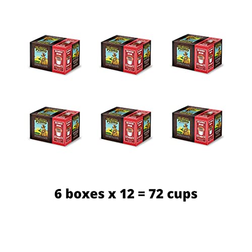 Cafe Don Pedro Breakfast Blend Low Acid Coffee Pods for Keurig K-cup -72 K Cups - Medium Roast, Naturally Low AcdC Coffee K Cups -100% Arabica, Stone Ground, Smooth and Bold Flavor