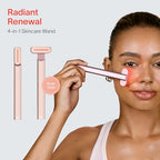 Solawave 4-in-1 Radiant Renewal Facial Wand | Red Light Therapy for Face and Neck | Galvanic Skincare Wand & Facial Massager | Anti-Aging Wrinkle Reduction | Solawave Original