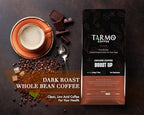 Tarmo Coffee | BOOST UP - Low Acid Ground Coffee, Vietnamese Coffee, Premium Arabica & Robusta Blend, Dark Roast Coffee, 12 Oz Bag