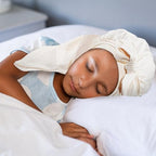 Lolalet Kids Bonnets for Girls, Long Silk Bonnet for Sleeping Kids Satin Bonnet Cap with Tie Band for Dreadlocks Braid Afro Curly Hair -2 PCS, Star & Gold