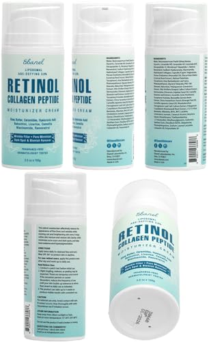 Ebanel Retinol Cream for Face with Collagen, Peptides, Niacinamide, Ceramides, Retinol Moisturizer with Vitamin C & B5, Hyaluronic Acid, Pore Minimizer Anti Aging Wrinkle Cream for Women and Men