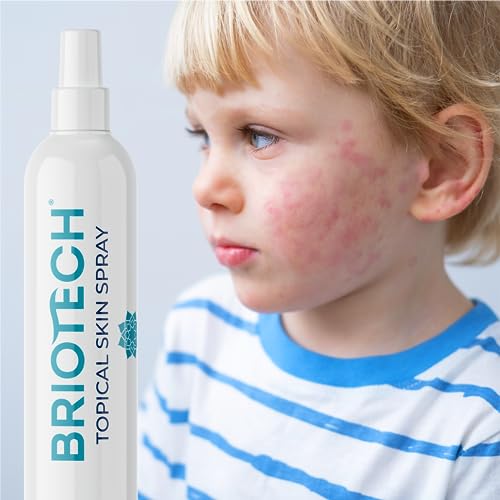 BRIOTECH Topical Skin Spray, Hypochlorous Acid Spray for Body & Face, Eyelid Cleanser, HOCl Facial Mist, Support Against Irritation, Calm Redness, Soothe Foot & Scalp, 8 fl oz ea, 2 ct