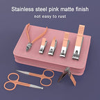 Manicure Set Personal Care, Nail Clipper Kit, Professional Nail Clipper Pedicure Set, Nail Tools with Luxurious Travel Case, Gifts for Men Women Family Friend, 31 Pieces (Pink)