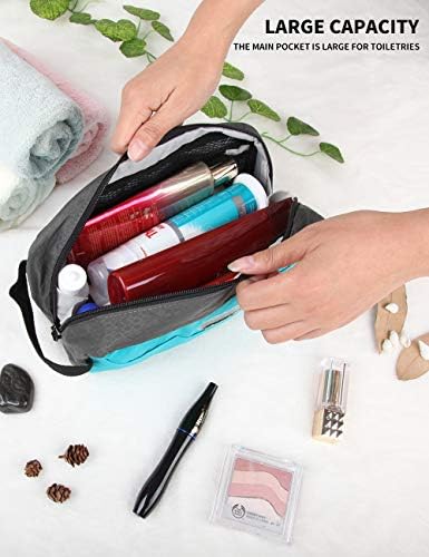 GOX Travel Toiletry Bag,Dopp Kit Case,Ultra-Light Cosmetics Bag Makeup Organizer (Turquoise)