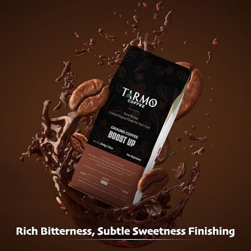 Tarmo Coffee | BOOST UP - Low Acid Ground Coffee, Vietnamese Coffee, Premium Arabica & Robusta Blend, Dark Roast Coffee, 12 Oz Bag