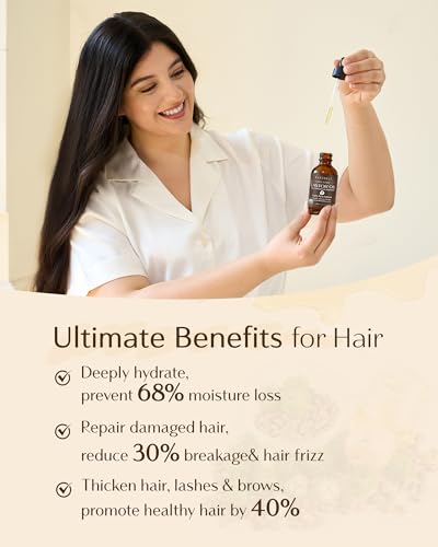 YANIBEST Organic Castor Oil, Cold Pressed Unrefined Glass Bottle, 100% Natural USDA Certified Castor Oil for Hair, Eyelashes, Face, Eyebrows, Scalp & Hair Strengthening Oil for All Hair Types