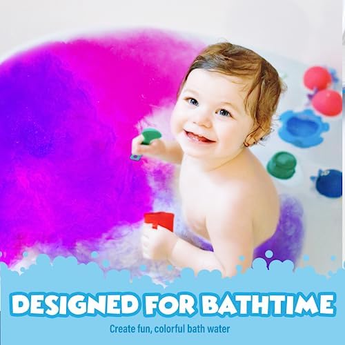 Tub Works® Fizzy Bath Color Tablets for Kids, 150 Count, 3 Pack | Nontoxic & Fragrance-Free | Color Bath Drops Create Fun Bath Colors | Water Tablets in 7 Colors for Variety | Bath Bombs for Kids Bath