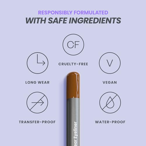Wonderskin 1440 Longwear Brown Waterproof Eyeliner Pencil - Sharpenable Eyeliner Pencil and Smudge Proof Eye Liner Pencils (Brown Sugar)