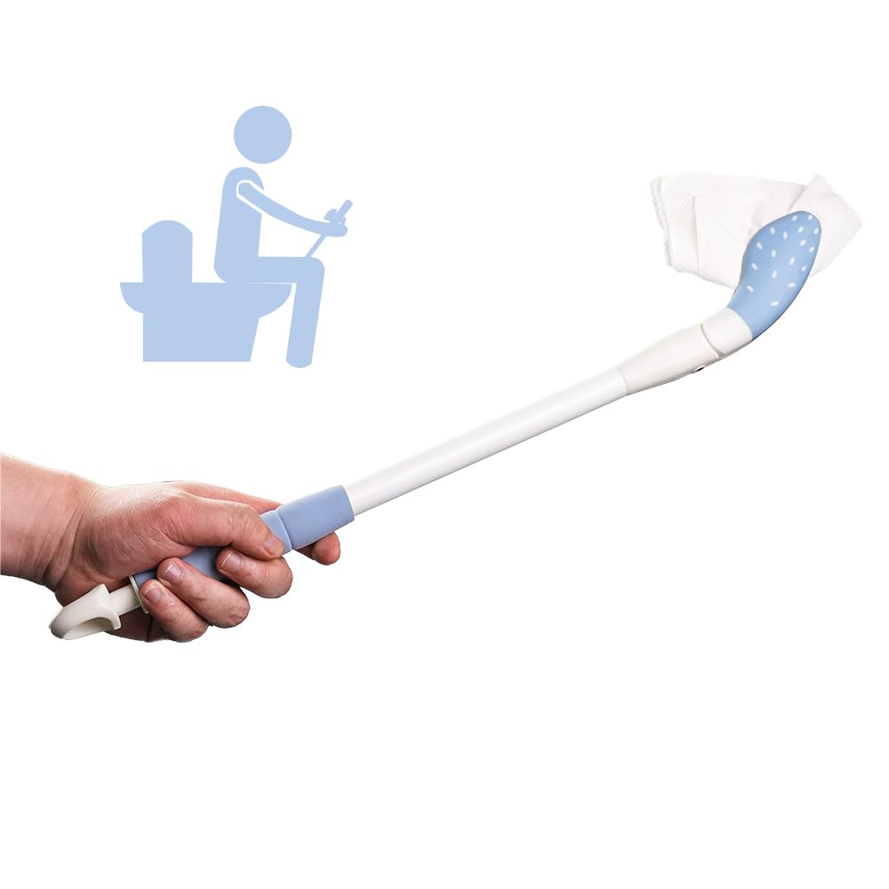 EASACE Toilet Wiping Aid, 18 Inch Extended Reach Comfort Tool, Self Assist Tissue Holder for Limited Mobility, Seniors