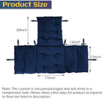 Big Hippo Wheelchair Seat Cushions, Comfortable Wheelchair Cushions for Pressure Relief, Soft Wheelchair Seat Cushions Pain Relief -17 ×17 Inches - Prussian Blue