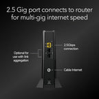 NETGEAR Nighthawk DOCSIS 3.1 Mid/high-Split Cable Modem (CM3000-1AZNAS) – Approved for Today’s Fastest Speeds - Works With all Cable Providers, Incl. Xfinity, Spectrum, Cox - Cable Plans up to 2.5Gbps