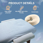 24 Pcs Face Cradle Covers for Massage Table Microfiber Reusable Soft Thicker Massage Table Head Rest Covers Bulk Oil Proof Headrest Cradle Sheets for Spa Beauty Salons (Beige)