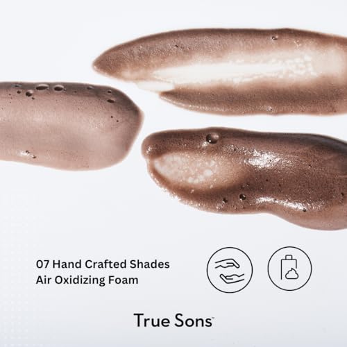 True Sons Hair Dye Foam for Men - Natural Look - Effortless, Multi-Use Dye Kit with Instant Color Booster Applicator, Ammonia-Free Formula For Sensitive Skin, Simpler Hair Dye(3 Bottles, Dirty Blonde)