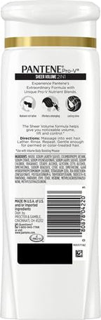 Pantene Pro-V 2 in 1 Shampoo & Conditioner, Sheer Volume with Collagen, 12.6 Ounce