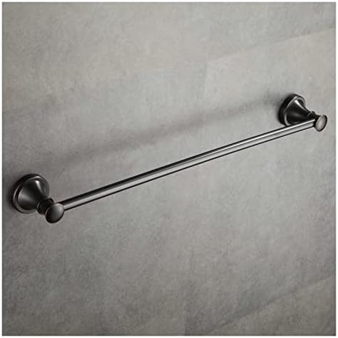 Towel Rails Solid Brass Towel Rack with Bar for Bathroom Shelf Wall Mounted, Oil Rubbed Bronze, 61.5 cm/Toilet Brush Set (Color : Toilet Brush Set) (Single Towel Rail b)