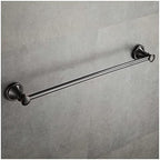 Towel Rails Solid Brass Towel Rack with Bar for Bathroom Shelf Wall Mounted, Oil Rubbed Bronze, 61.5 cm/Toilet Brush Set (Color : Toilet Brush Set) (Single Towel Rail b)