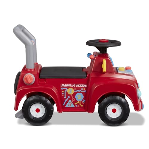 Radio Flyer Tinker Truck With Lights & Sounds, Toddler Ride On Toy, For Ages 1-3, Red