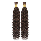 Human Braiding Hair Water Wave Bulk Human Hair For Braiding No Weft Wet And Wavy Human Hair Braiding Hair Extensions For Boho Braids 2 Bundles Human Hair Per Pack 100g (26inch, #4)