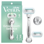 Gillette Venus Deluxe Smooth Sensitive Women's Razor Handle + 2 Blade Refills