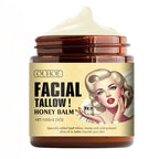 Tallow and Honey Balm for Face, Tallow Face Moisturizer Natural Organic Tallow Balm for Hydrating, Repair Soothing Sensitive Skin, Reduce Fine Lines