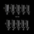 XL Tapered Square Nail Tips No C Curve,500Pcs Clear Medium Half Cover Long Coffin Shaped for Professional Manicure Salon and Home DIY