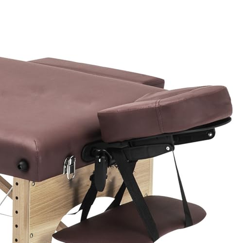 HOINCO Massage Face Cradle Cushion Universal Headrest Face Rest Neck Head Cushion for Massage Chairs Spa Bed(Brown)